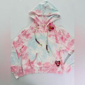 LOVESHACKFANCY Kirby Tie-dyed Cotton-terry Hoodie In Pink Size XS